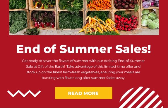 End the summer sales advertisement